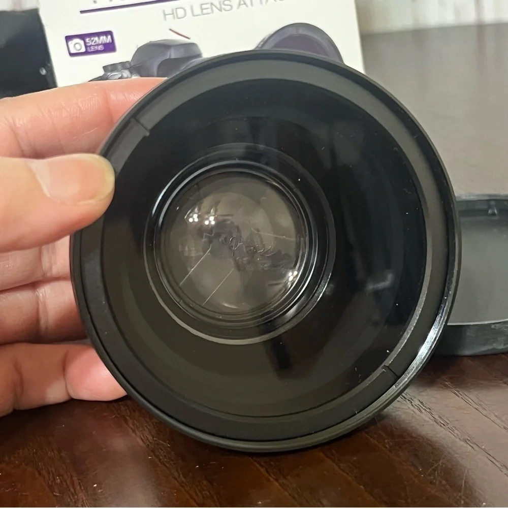 Altura 0.43x Wide Angle Lens 52mm - Black and Red